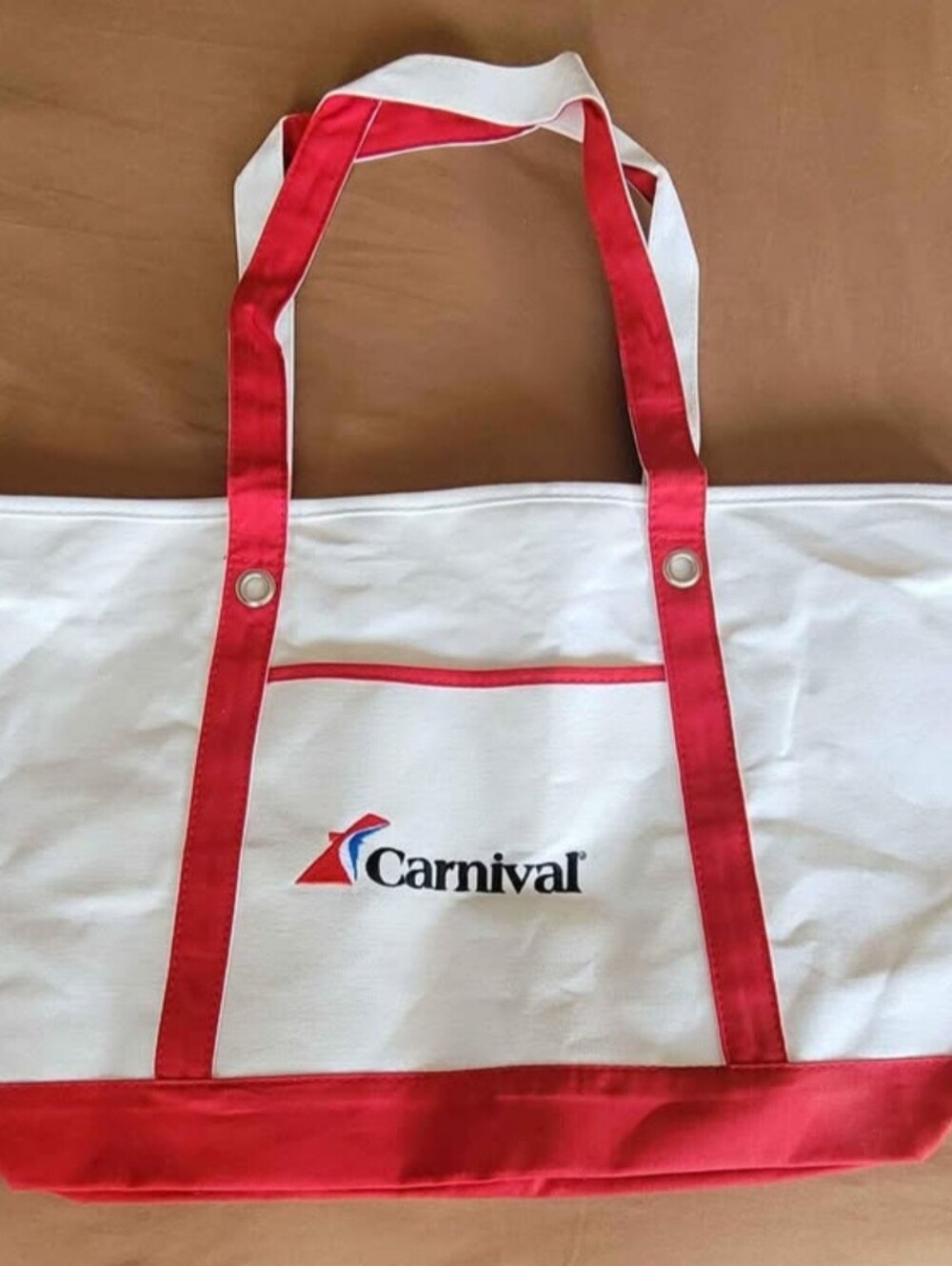Carnival Cruise Line White and Red Tote Bag - Shoulder Bag